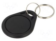 RFID pendant; plastic; black; 13.56MHz; ISO: ISO 14443A SYSTEM 7 SECURITY