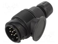 Connector: automotive; plug; for cable; PIN: 13; Type: short; 12VDC TESAT