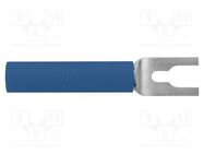 Plug; fork terminals; 20A; blue; Overall len: 37mm; Ømax: 4.2mm SCHÜTZINGER