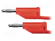 Test lead; 70VDC; 33VAC; 32A; banana plug 4mm,both sides; Len: 2m SCHÜTZINGER