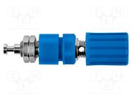 Connector: 4mm banana; socket; 36A; 33VAC; 70VDC; blue; soldered SCHÜTZINGER