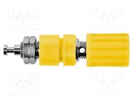 Connector: 4mm banana; socket; 36A; 33VAC; 70VDC; yellow; soldered SCHÜTZINGER