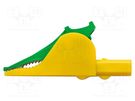 Crocodile clip; 36A; yellow-green; Grip capac: max.32mm; 1kV SCHÜTZINGER