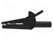 Crocodile clip; 10A; 600V; black; Grip capac: max.8mm; 15mΩ SCHÜTZINGER