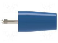 Connector: 4mm banana; adapter; 32A; blue; 40.4mm; nickel plated SCHÜTZINGER