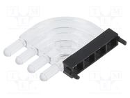 Fiber for LED; round; Ø3mm; No.of mod: 4; Front: convex MENTOR