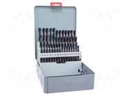 Drill set; for metal; high speed steel; metal case; 41pcs. ALPEN-MAYKESTAG