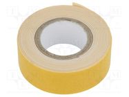 Fastening tape; double-sided; white; W: 19mm; L: 1.5m 