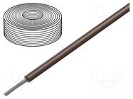 Wire; SiF; 1x0.5mm2; stranded; Cu; silicone; brown; -60÷180°C; 100m HELUKABEL