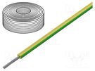 Wire; SiF; 1x1mm2; stranded; Cu; silicone; yellow-green; -60÷180°C HELUKABEL
