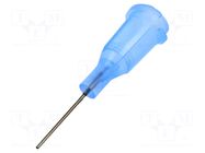 Needle: steel; 0.5"; Size: 24; straight; 0.31mm; Body: light-blue FISNAR
