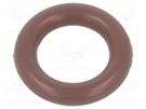 O-ring gasket; FPM; Thk: 2mm; Øint: 6mm; brown; -20÷200°C ORING USZCZELNIENIA TECHNICZNE