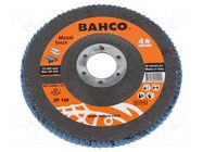 Flap grinding wheels; Ø: 125mm; Øhole: 22.23mm; Granularity: 120 BAHCO