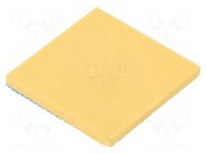 Heat transfer pad: silicone; L: 25.4mm; W: 25.4mm; golden; Thk: 2mm Wakefield Thermal