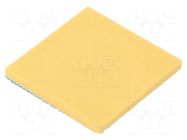 Heat transfer pad: silicone; L: 25.4mm; W: 25.4mm; golden; Thk: 2mm Wakefield Thermal