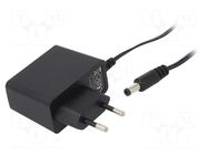 Power supply: switching; mains,plug-in; 12VDC; 1.33A; 15W; 84.5% ESPE