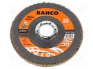 Flap grinding wheels; Ø: 125mm; Øhole: 22.23mm; Granularity: 60 BAHCO