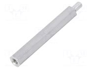Screwed spacer sleeve; 50mm; Int.thread: M4; Ext.thread: M4 DREMEC