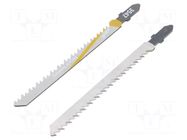 Hacksaw blade-set; wood,MDF,plastic,chipboard; Blade len: 90mm WOLFCRAFT
