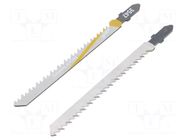 Hacksaw blade; wood,MDF,plastic,chipboard; Blade len: 90mm WOLFCRAFT