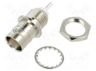 Connector: BNC; socket; female; straight; 50Ω; soldering; PTFE AMPHENOL RF