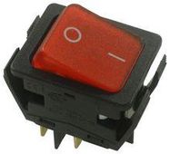 ROCKER SWITCH, DPST, 16A, 250VAC, PANEL