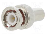 Connector: BNC; terminator; straight; 50Ω; POM; Vswr: 1.3 AMPHENOL RF