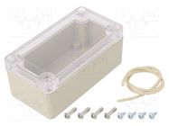 Enclosure: multipurpose; X: 50mm; Y: 95mm; Z: 40mm; Ritec; ABS; IP65 HAMMOND