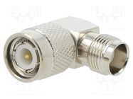 Angled 90°; 50Ω; POM; gold-plated; Transition: coupler AMPHENOL RF