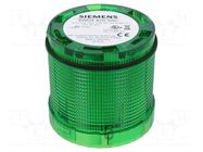 Module: light signaller; green; LED; 24VDC; 24VAC; IP65; Ø70x65.5mm SIEMENS
