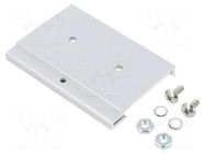 DIN rail mounting bracket; aluminium; 75mm; Rail: TS35 HAMMOND