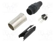 Connector: XLR; plug; male; PIN: 4; straight; for cable; soldering NEUTRIK