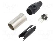 Connector: XLR; plug; male; XX; 10A; PIN: 4; straight; for cable NEUTRIK