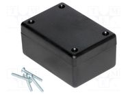 Enclosure: multipurpose; X: 56mm; Y: 81mm; Z: 40mm; 1594; ABS; black HAMMOND