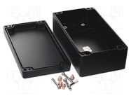 Enclosure: multipurpose; X: 121mm; Y: 221mm; Z: 80mm; 1590Z; black HAMMOND