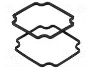 Gasket; -40÷150°C; Gasket material: silicone rubber; 2pcs. HAMMOND