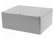 Enclosure: multipurpose; X: 240mm; Y: 300mm; Z: 120mm; 1555; grey HAMMOND