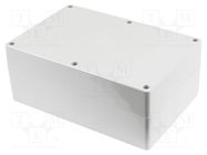 Enclosure: multipurpose; X: 200mm; Y: 300mm; Z: 120mm; 1555; ABS; grey HAMMOND