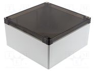 Enclosure: multipurpose; X: 180mm; Y: 180mm; Z: 90mm; 1554; grey; IP68 HAMMOND