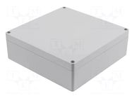 Enclosure: multipurpose; X: 180mm; Y: 180mm; Z: 60mm; 1554; grey; IP68 HAMMOND