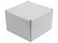 Enclosure: multipurpose; X: 140mm; Y: 140mm; Z: 90mm; 1554; grey; IP68 HAMMOND