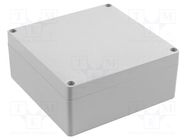 Enclosure: multipurpose; X: 140mm; Y: 140mm; Z: 60mm; 1554; grey; IP68 