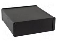 Enclosure: shielding; X: 165mm; Y: 160mm; Z: 55mm; aluminium; black HAMMOND