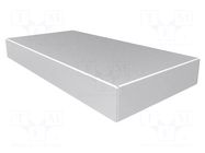 Enclosure: enclosure base; X: 203mm; Y: 406mm; Z: 51mm; 1444; natural HAMMOND