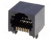 Connector: RJ45; socket; PIN: 8; Cat: 3; low profile; gold-plated MOLEX