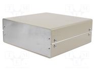 Enclosure: with panel; 1402; X: 254mm; Y: 244mm; Z: 99mm; aluminium HAMMOND