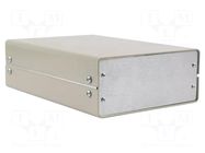 Enclosure: with panel; 1402; X: 180mm; Y: 262mm; Z: 79mm; aluminium HAMMOND