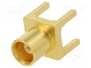 Connector: MCX; socket; female; straight; 50Ω; THT; on PCBs; PTFE 