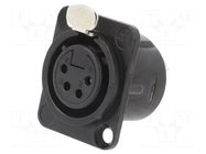 Connector: XLR; socket; female; PIN: 4; straight; with push button NEUTRIK