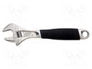 Wrench; adjustable; 257mm; Max jaw capacity: 33mm; ERGO® BAHCO